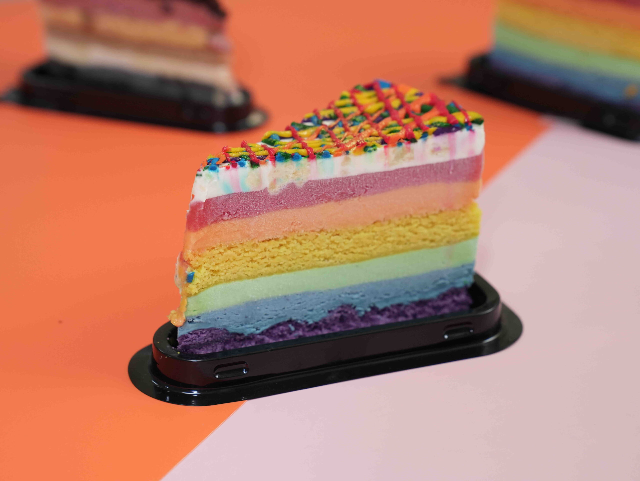 Rainbow Ice Cream Cake