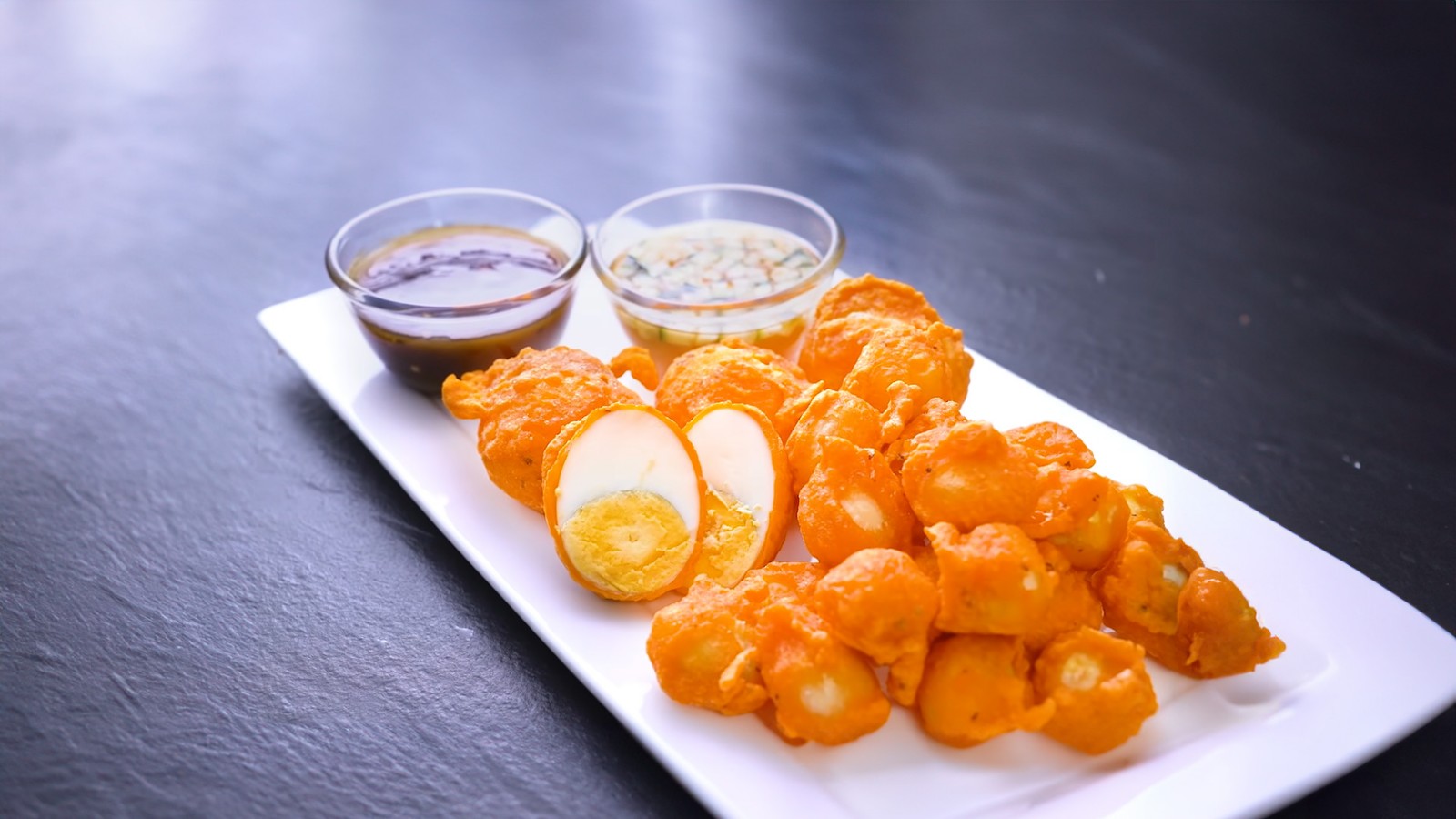 Kwek-Kwek with Manong Sauce